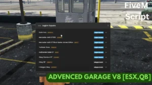 Advanced Garage V8 is designed to elevate your FiveM server’s functionality and player experience. With its robust features and easy integration, this script is a must-have for any serious server owner. Download now and give your players the ultimate vehicle management system they deserve!